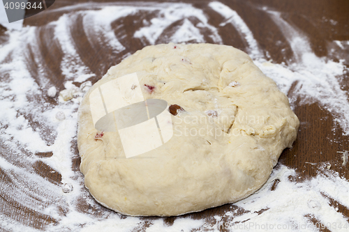 Image of dough for the pie, close-up