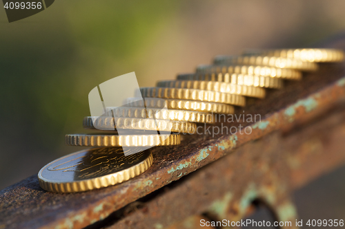 Image of Euro photographed close up