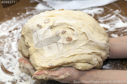 Image of dough for the pie, close-up