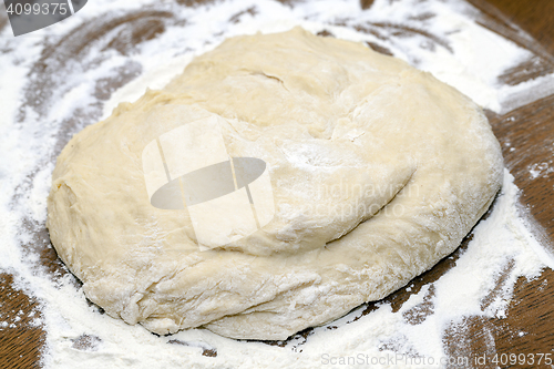 Image of dough for the pie, close-up