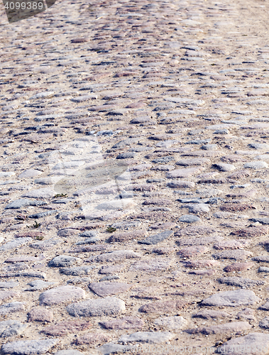 Image of the road from the concrete tiles