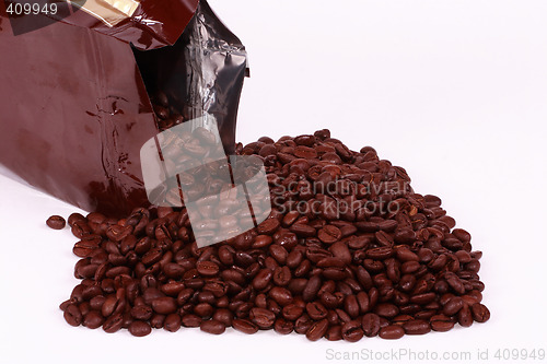 Image of Spilled Bag of Coffee Beans