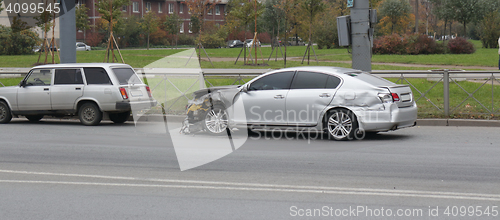 Image of  car accident while overtaking