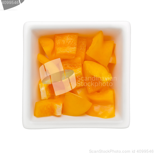 Image of Diced yellow bell pepper