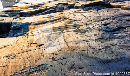 Image of Fragment Of Onega Petroglyphs On The Cape Besov Nos