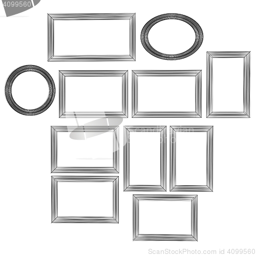 Image of Abstract frames. Conceptual design. 3D illustration