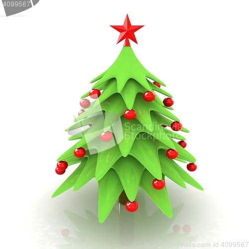 Image of Christmas tree. 3d illustration