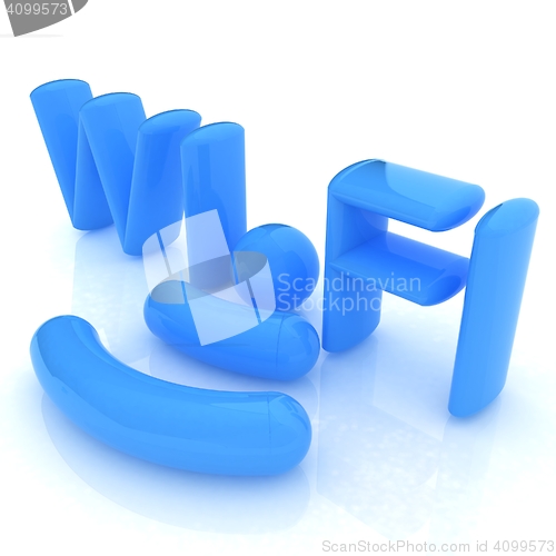 Image of WiFi symbol. 3d illustration