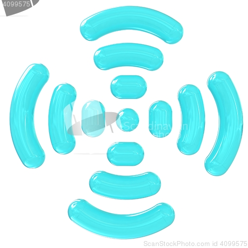 Image of Radio Frequency Identification symbol. 3d illustration