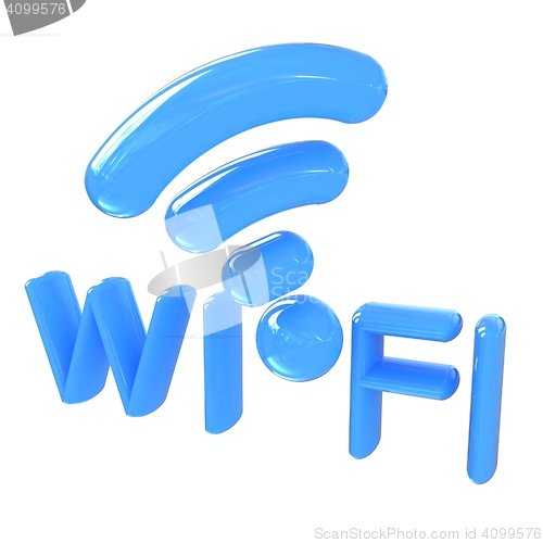 Image of WiFi symbol. 3d illustration