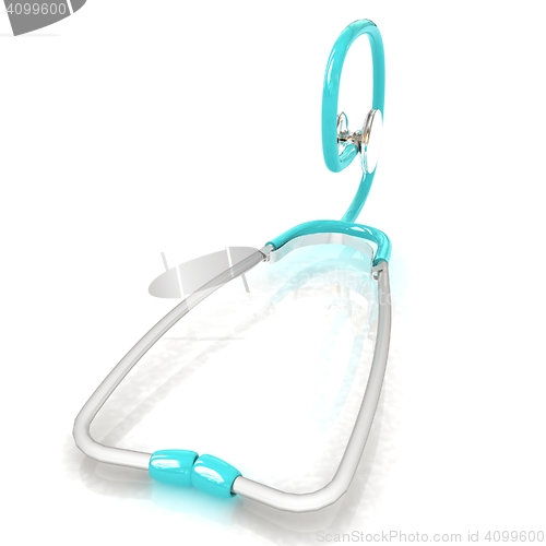 Image of stethoscope. 3d illustration