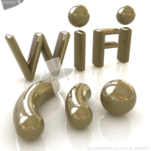 Image of WiFi symbol. 3d illustration