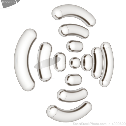 Image of Radio Frequency Identification symbol. 3d illustration