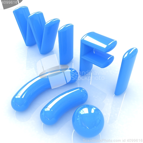 Image of WiFi symbol. 3d illustration