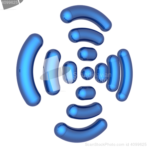 Image of Radio Frequency Identification symbol. 3d illustration