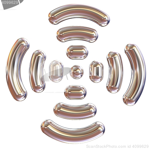 Image of Radio Frequency Identification symbol. 3d illustration