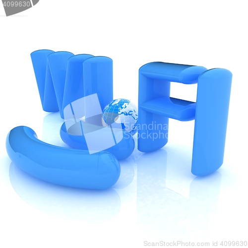 Image of WiFi symbol. 3d illustration