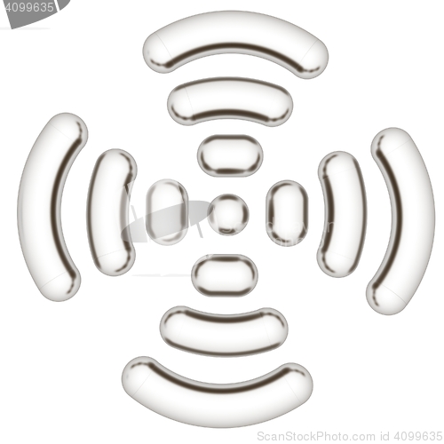 Image of Radio Frequency Identification symbol. 3d illustration