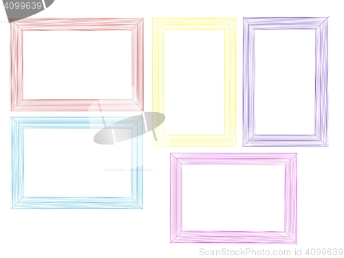 Image of Abstract frames. Conceptual design. 3D illustration