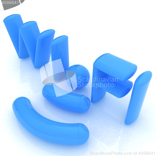 Image of WiFi symbol. 3d illustration