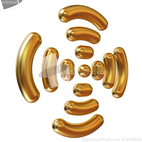 Image of Radio Frequency Identification symbol. 3d illustration