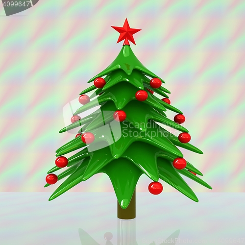 Image of Christmas tree. 3d illustration