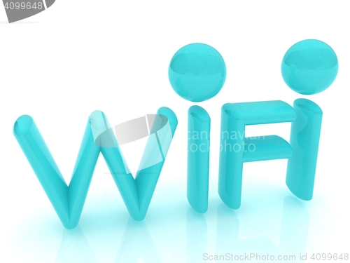 Image of WiFi symbol. 3d illustration