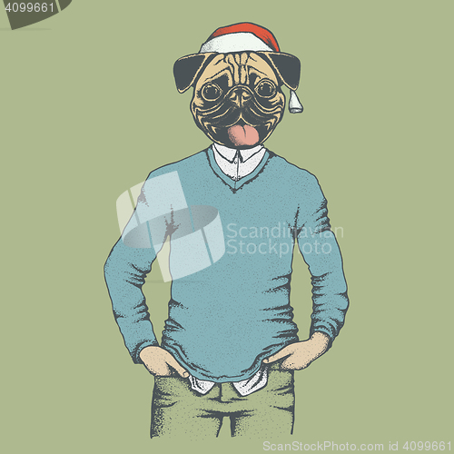 Image of Pug dog vector illustration