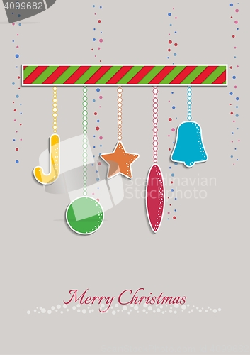 Image of christmas illustration with color decoration