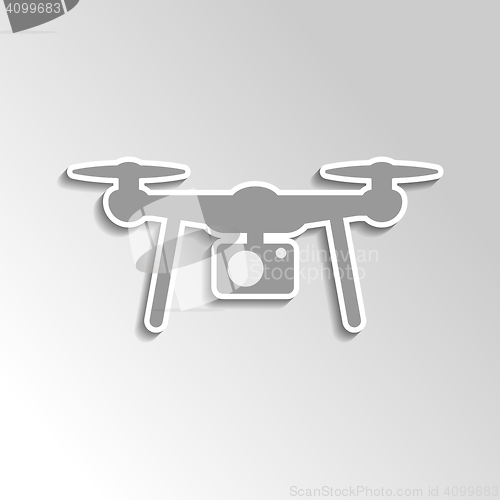 Image of drone icon on gray gradient backgorund