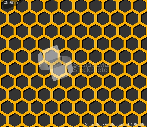 Image of dark bee\'s honeycomb illustration