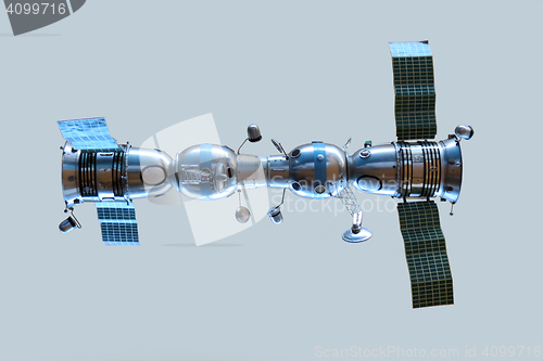 Image of Model of connected space ships Soyuz 4 and Soyuz 5