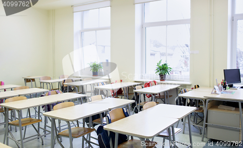 Image of school classroom with desks