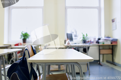 Image of school classroom with desks