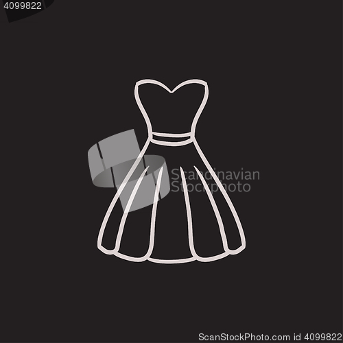 Image of Dress sketch icon.