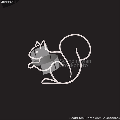 Image of Squirrel sketch icon.