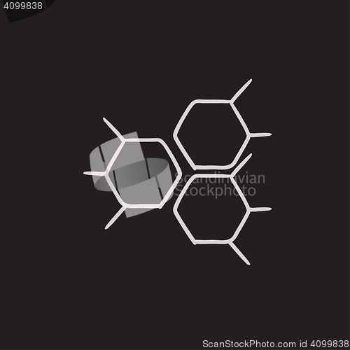 Image of Chemical formula sketch icon.