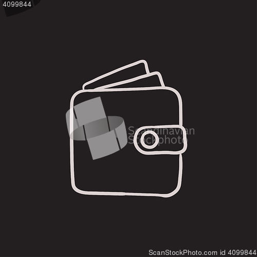 Image of Wallet sketch icon.