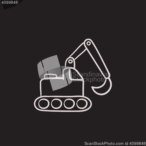 Image of Excavator sketch icon.