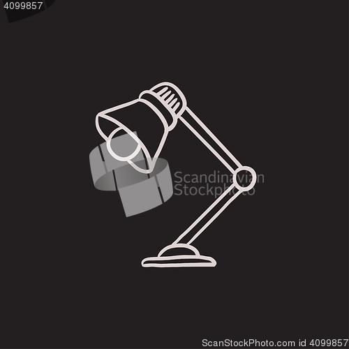 Image of Table lamp sketch icon.