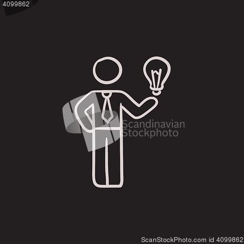 Image of Business idea sketch icon.