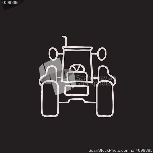 Image of Tractor sketch icon.