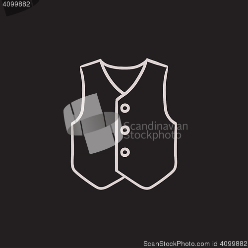 Image of Waistcoat sketch icon.