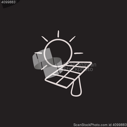 Image of Solar energy sketch icon.