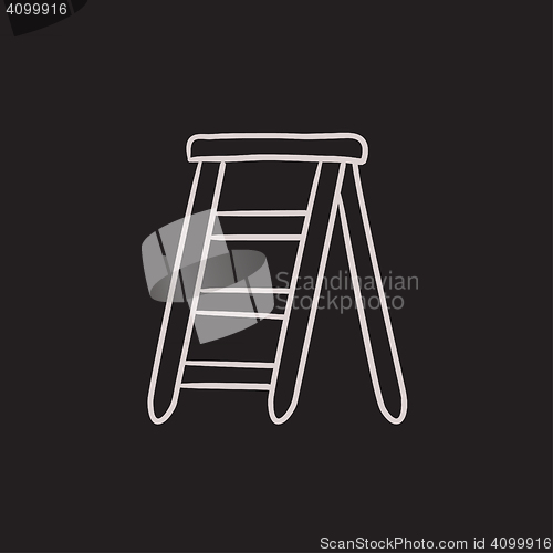 Image of Stepladder sketch icon.