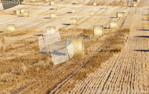 Image of stack of straw in the field