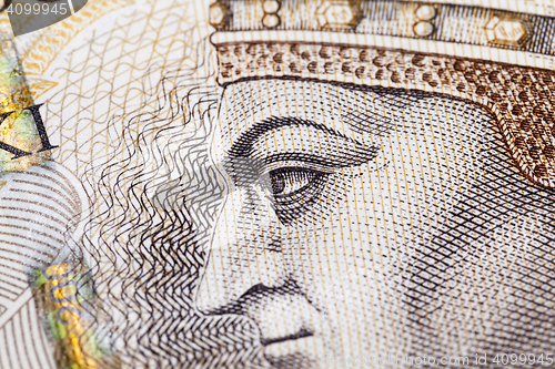 Image of Polish Zloty closeup