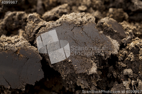 Image of plowed land, close-up