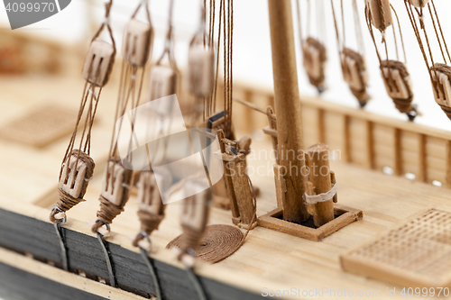 Image of wooden ship model