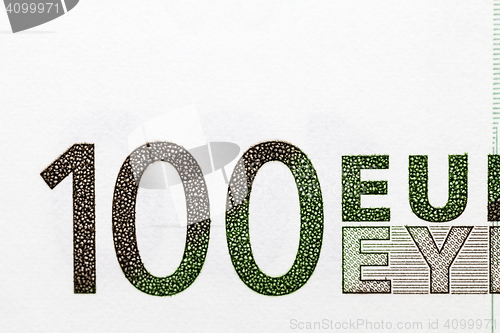 Image of one hundred euros European